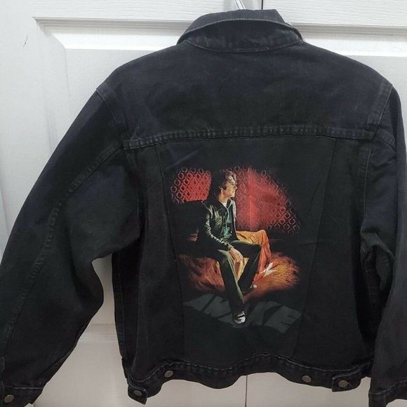 Josh Groban Awake Tour Black Denim Jean Jacket Button Front Womens Size L - Picture 2 of 8